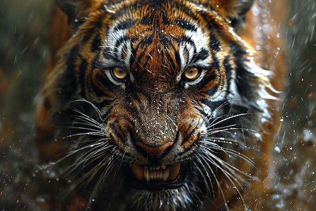 A hyper realistic tiger image