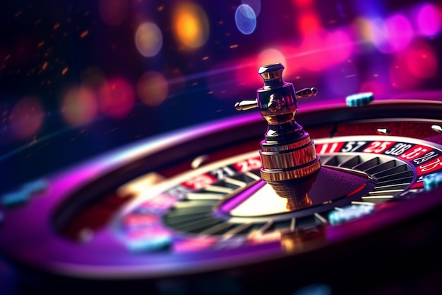 Foto hyper realistisch casino gokken met speelkaarten chips en dobbelstenen gouden munten casino achtergrond