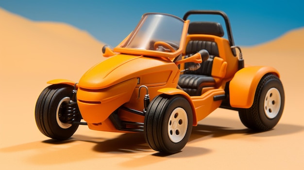 Hyperdetailed Toy Race Car In Desert 3d Model For Tabletop Wargaming