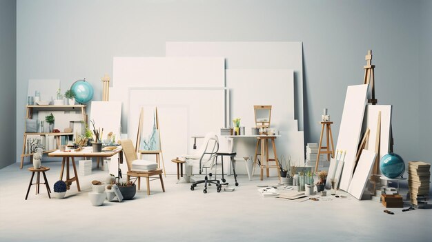 Hyperrealist Studio Mockup