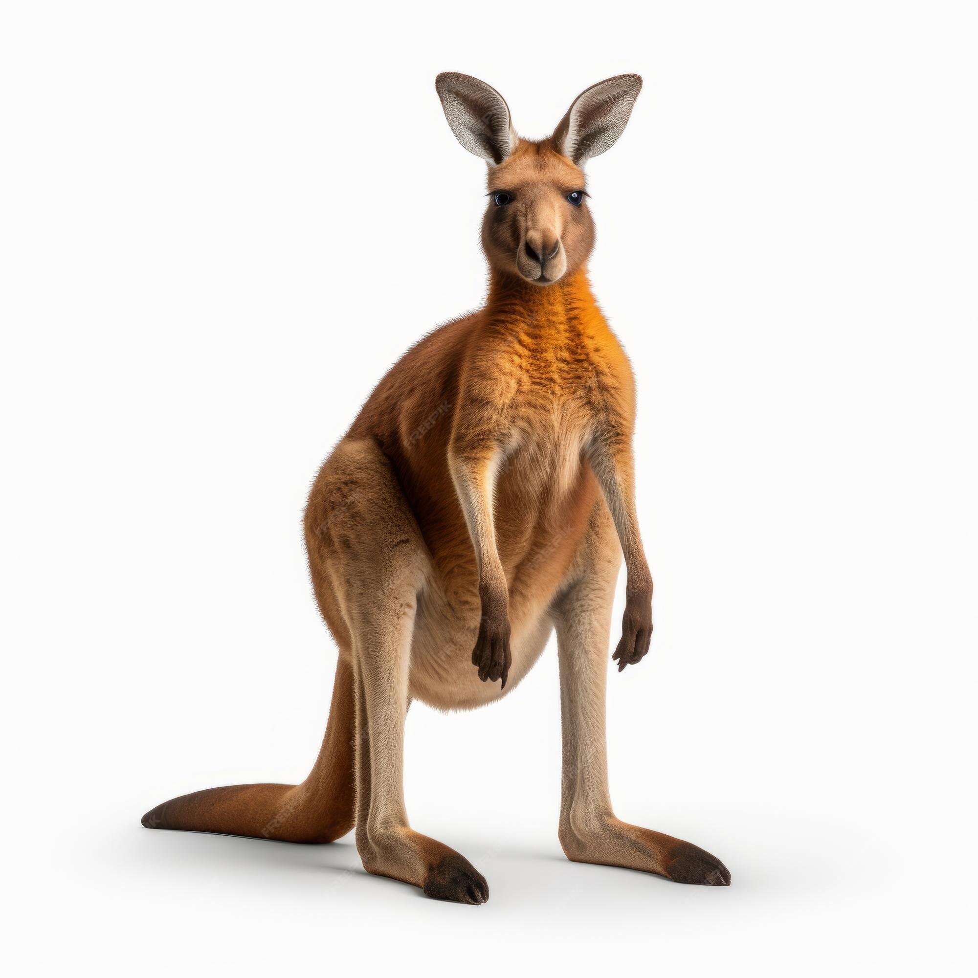 Premium AI Image | Hyperrealistic 3d Kangaroo Illustration On White