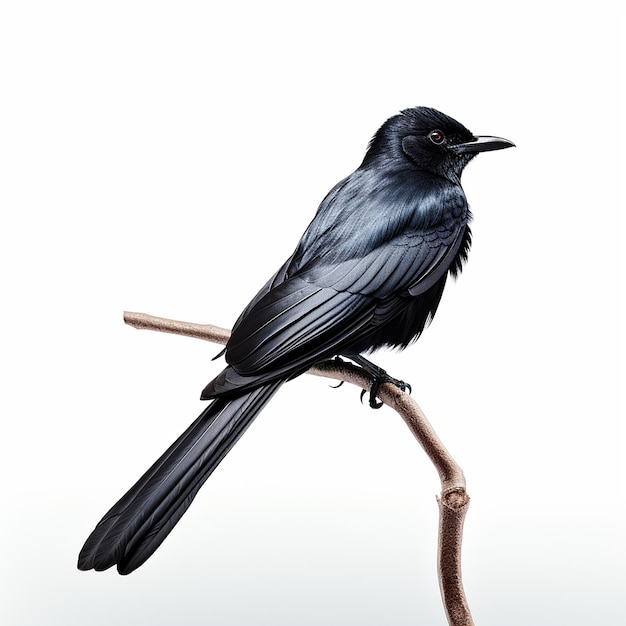 HyperRealistic Drongo on White Background