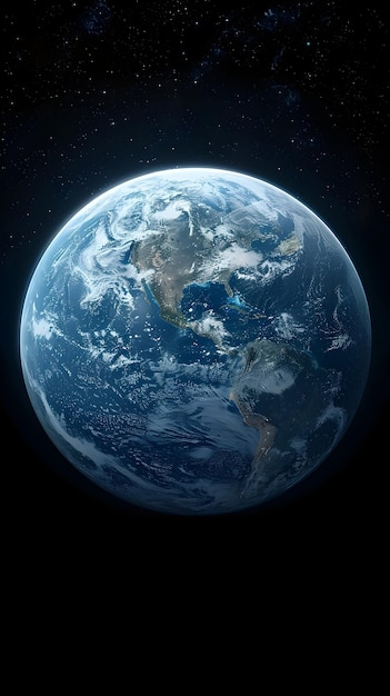 Photo hyperrealistic earth view from space