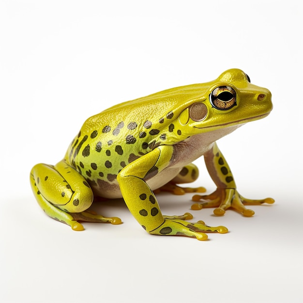 HyperRealistic Frog on White Background