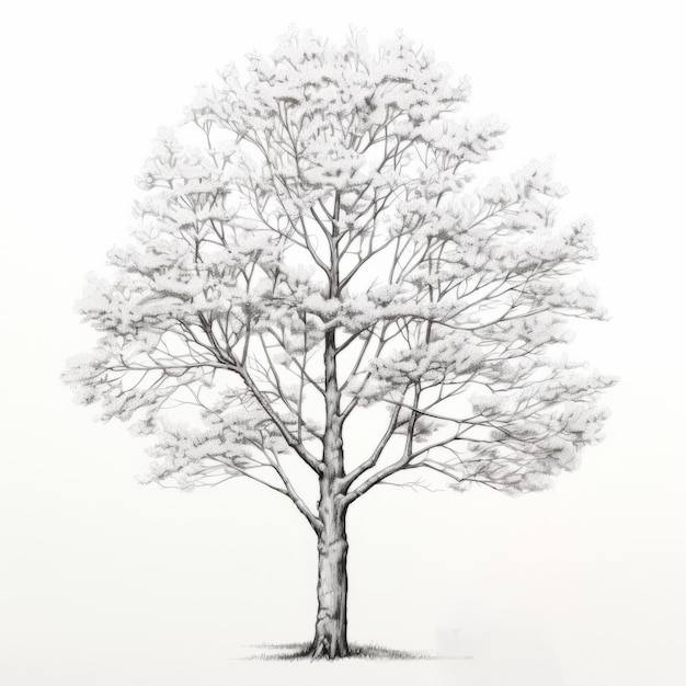 Hyperrealistic Hand Drawing of a Beech Tree by Son