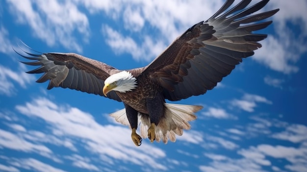 a hyperrealistic image of an eagle soaring Generative Ai