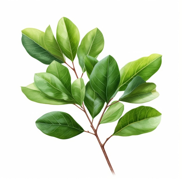 Гиперреалистичная картина маслом тикового дерева с зелеными листьями