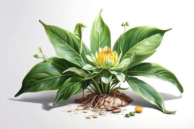 Hyperrealistic plant illustrations Floral image