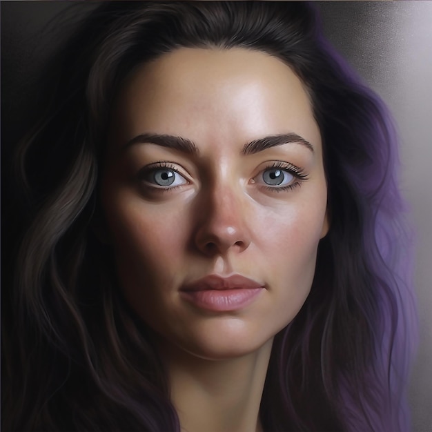 hyperrealistic portrait of a woman