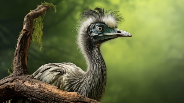 Hyperrealistic Rendering Of Hornbill Bird In Forest Background