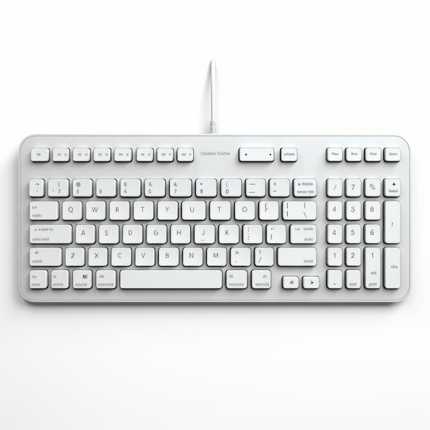Hyperrealistisch wit toetsenbord voor Mac-computers