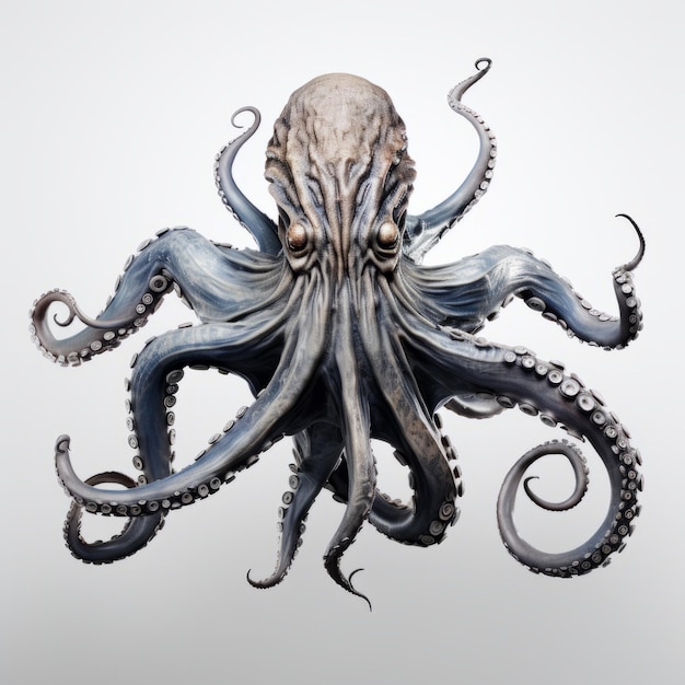 Hyperrealistische 3D Kraken Krachtige symboliek in sci-fi kunst