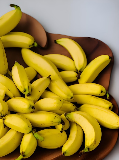 Hyperrealistische bananen neutraal palet warme verlichting gedetailleerde keuken Generatieve AI gegenereerd