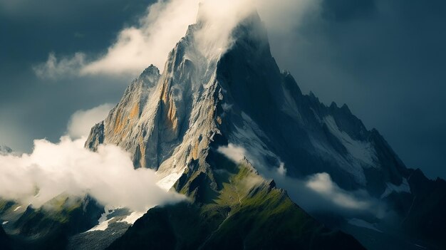 Hyperrealistische bergfotografie met hoge resolutie