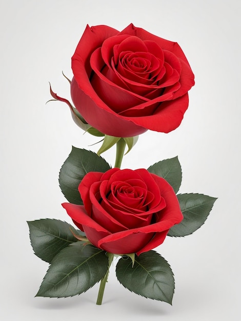 Hyperrealistische prachtige rode roos