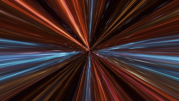 Hyperspace Motion blur through the universe moving at the speed of light tunnel galaxy hyper jump abstract color background