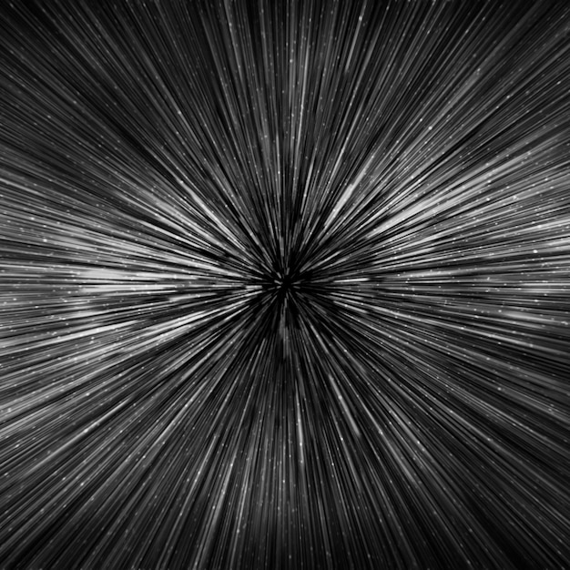 Photo hyperspace speed effect in night starry sky bright black galaxy square background