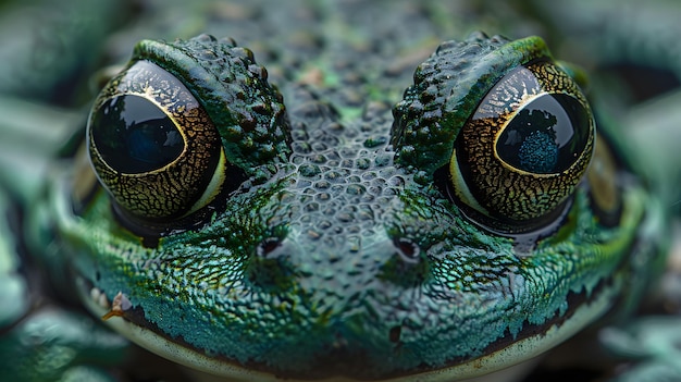 Photo hypnotic gaze of a tree frog