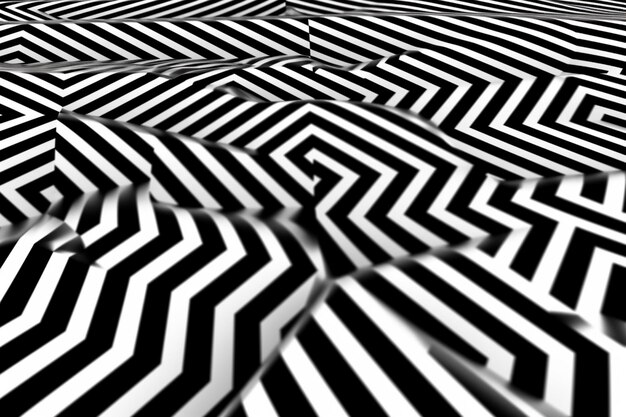 Photo a hypnotic pattern of parallel lines