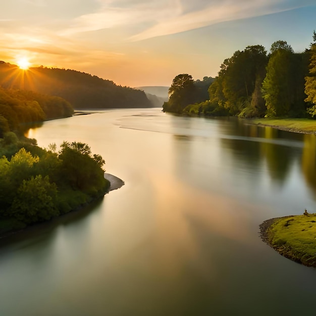 hypnotiserend beeld van de prachtige natuur weerspiegeld op het water