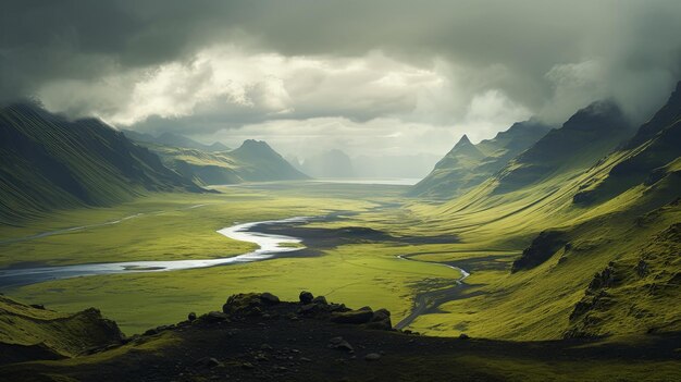 Foto hypnotiserend en uniek landschap