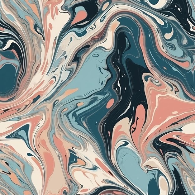 Hypothetical fluid marble organize energize seamless pattern