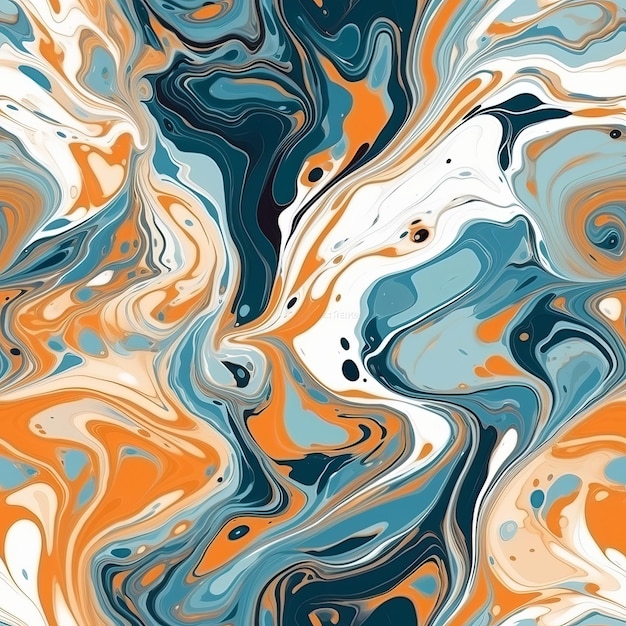 Hypothetical shape fluid marble organize for printing and organize seamless pattern