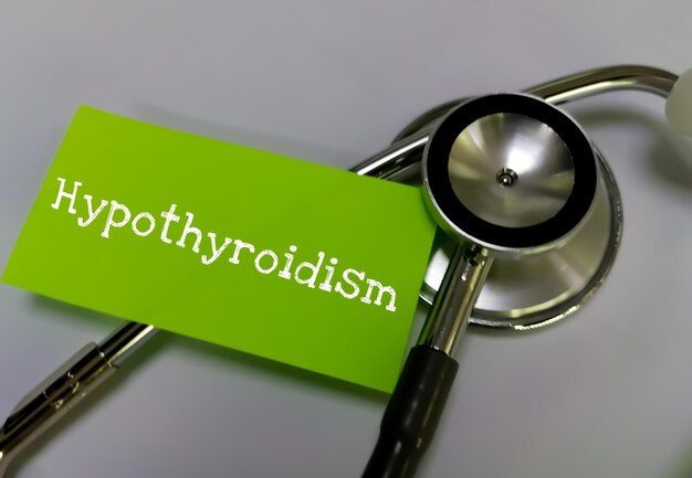 Hypothyroidism word medical term word with medical concept