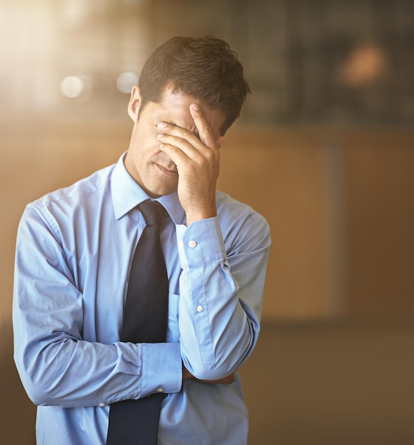 I cant take much more of this Cropped shot of a businessman looking stressed in the office