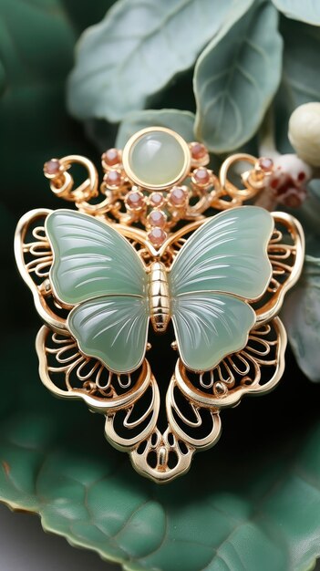 Foto i_chrysalis_brooch_green_jade uhd behang