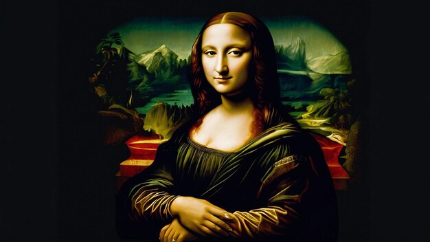 Photo i colorized the engraving of leonardos mona lisa