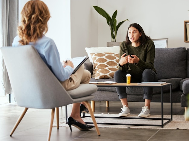 I dont know how people can live without a therapist shot of a young woman having a therapeutic session with a psychologist