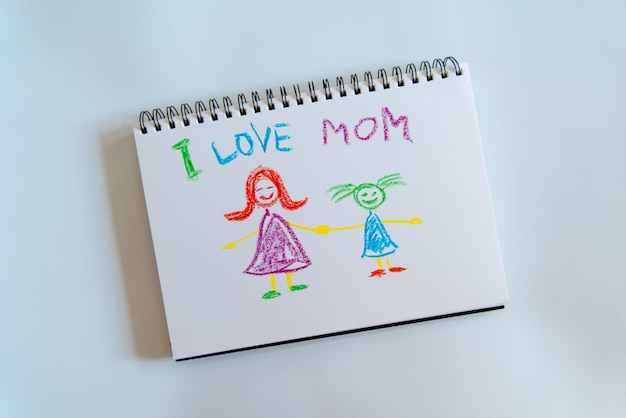 I love mom picture for happy mother day. children gift