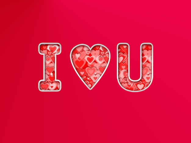 Photo i love you  holiday illustration