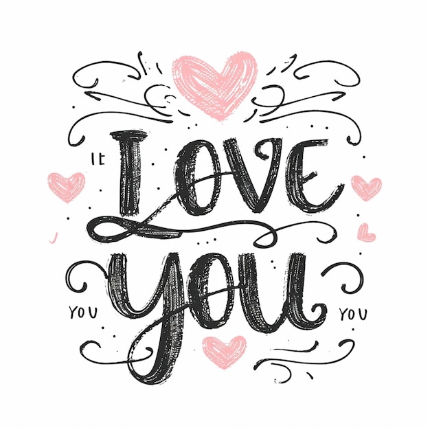 Photo i love you lettering