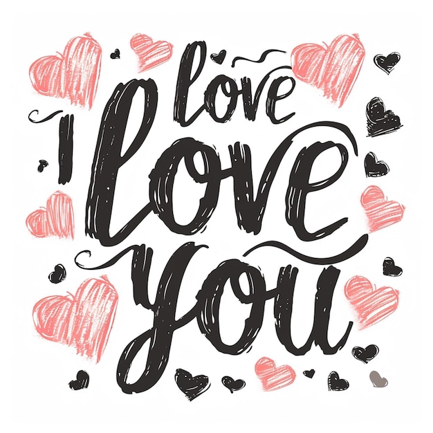 Photo i love you lettering