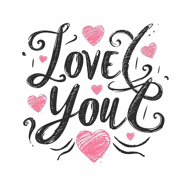 Photo i love you lettering