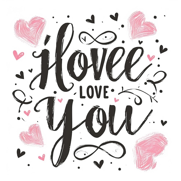 i love you lettering