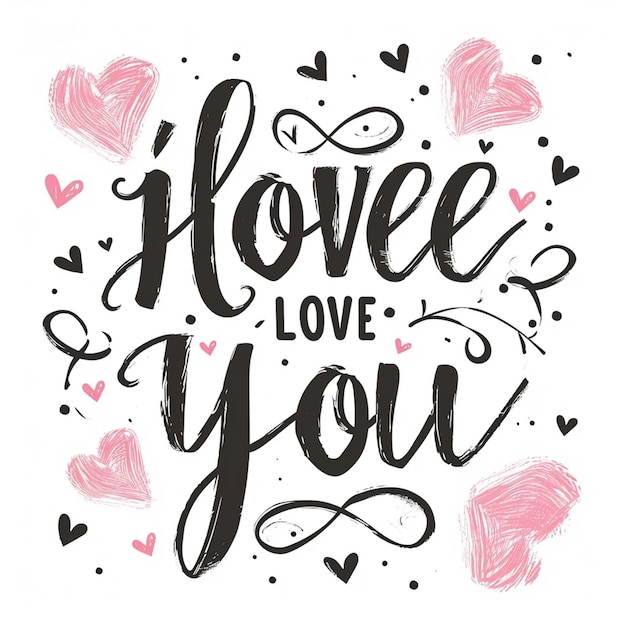 Photo i love you lettering