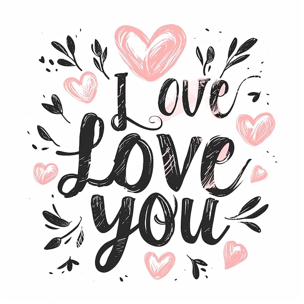 Photo i love you lettering