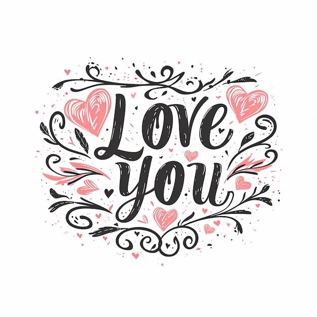 Photo i love you lettering