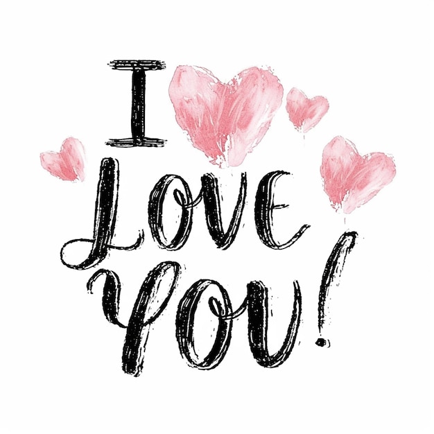 Photo a i love you lettering