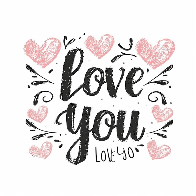 A i love you lettering