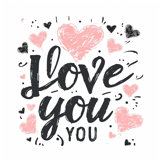 Photo i love you lettering