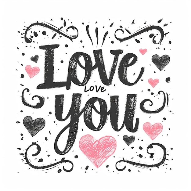 i love you lettering