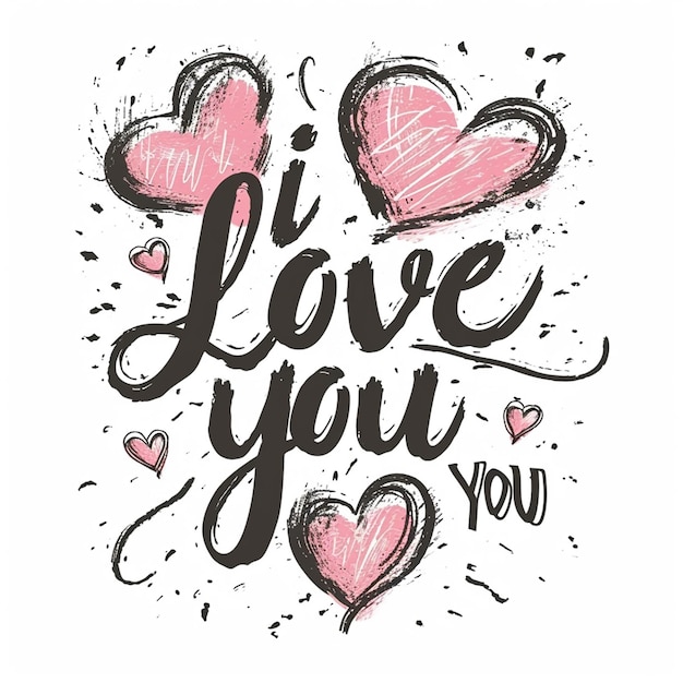 Photo i love you lettering