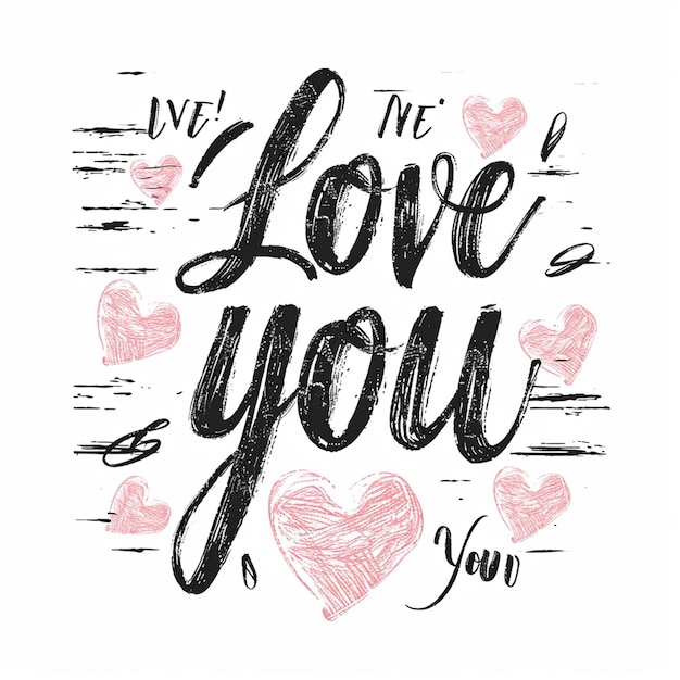 Photo a i love you lettering