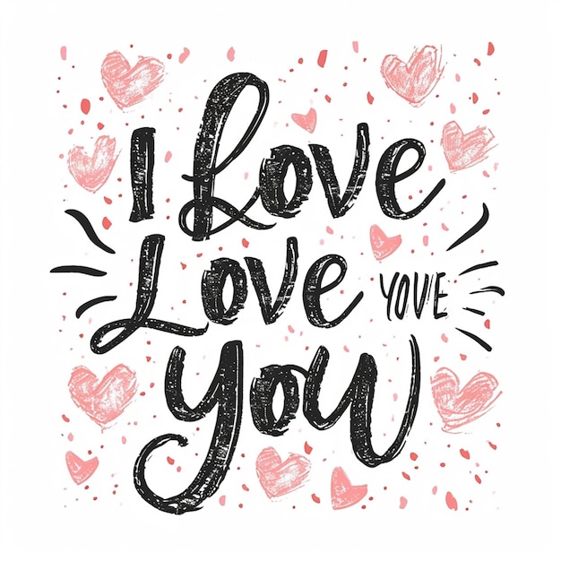 Photo i love you lettering