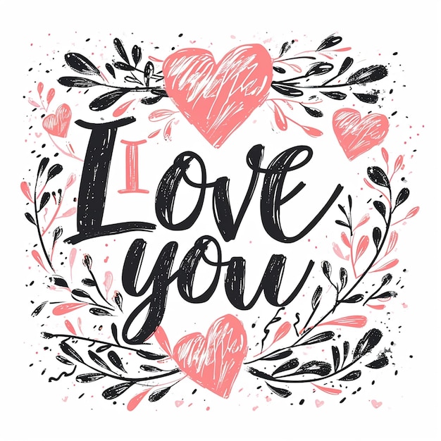 Photo i love you lettering