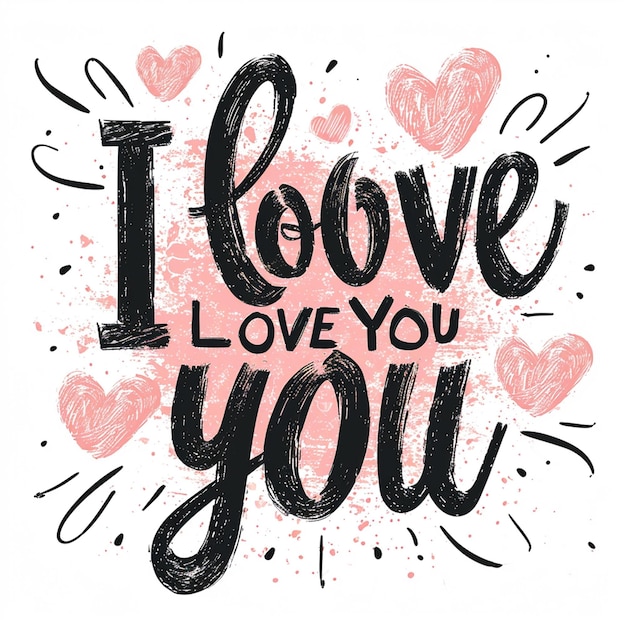 Photo i love you lettering